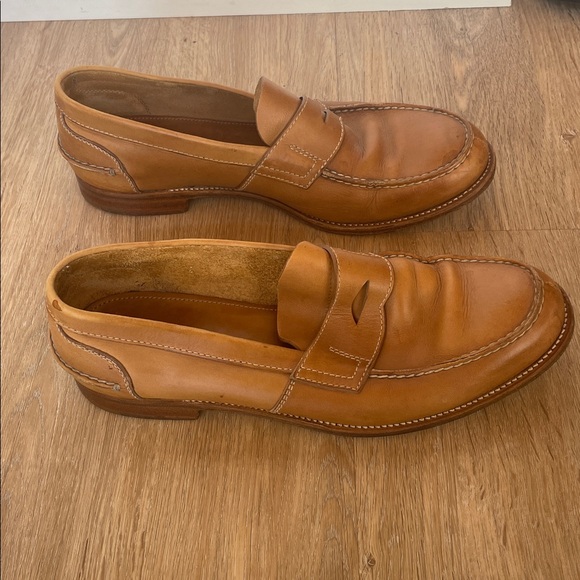 Prada Tan Leather Loafers